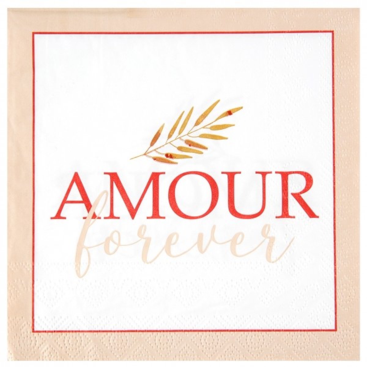 20 Serviettes de table mariage "Amour Forever"