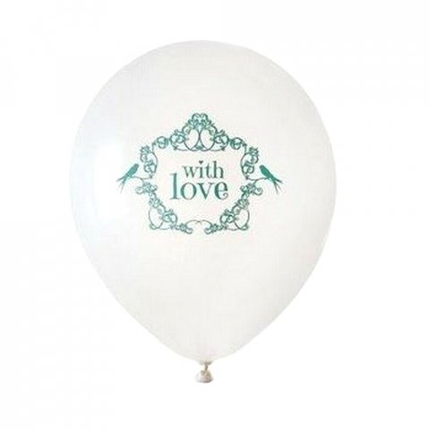 Ballons vintage ø 23 cm - with love  x 8 pièces