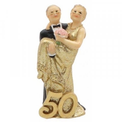 Figurine sujet de mariage couple noces dor 50 ans